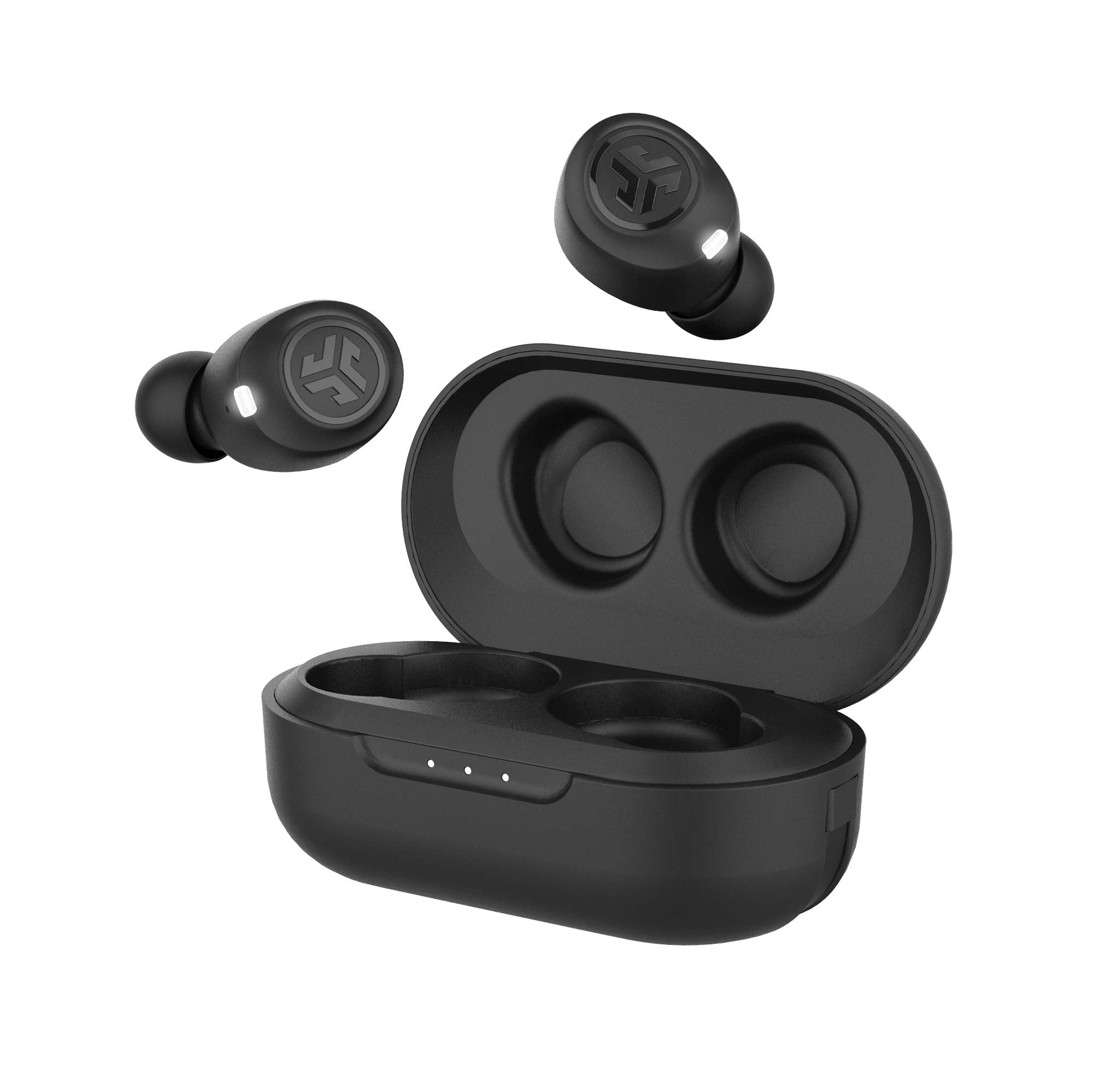 JLAB Audio Jbuds Air True Wireless Signature Bluetooth Earbuds Charging Case Black IP55 Sweat Resistance Bluetooth 5.0 Connection (Renewed)