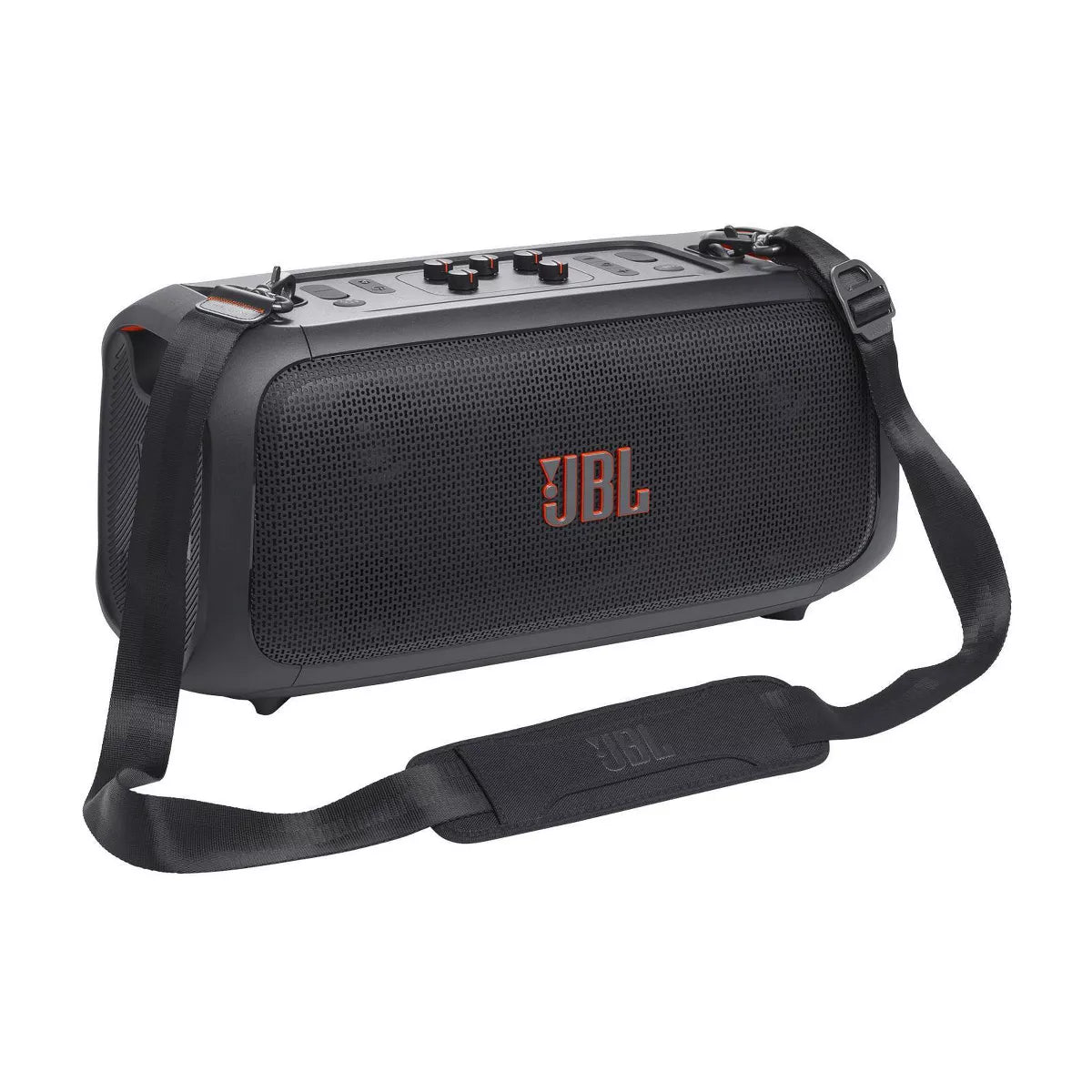 JBL Partybox On-The-Go Portable Party Speaker with Built-In Lights and Wireless Mic - Black